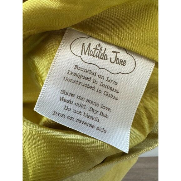 Matilda Jane A Line Green Sleeveless Dress Sz L Retro Summer - Picture 7 of 11